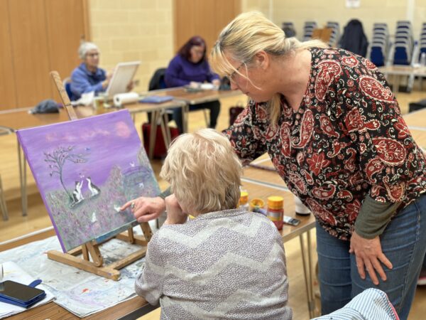 Picture of painting class at St Aldhelm's Church Centre